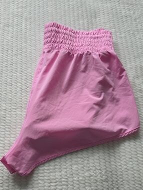 Offline By Aerie Pink Smocked Waist Swim Bottoms